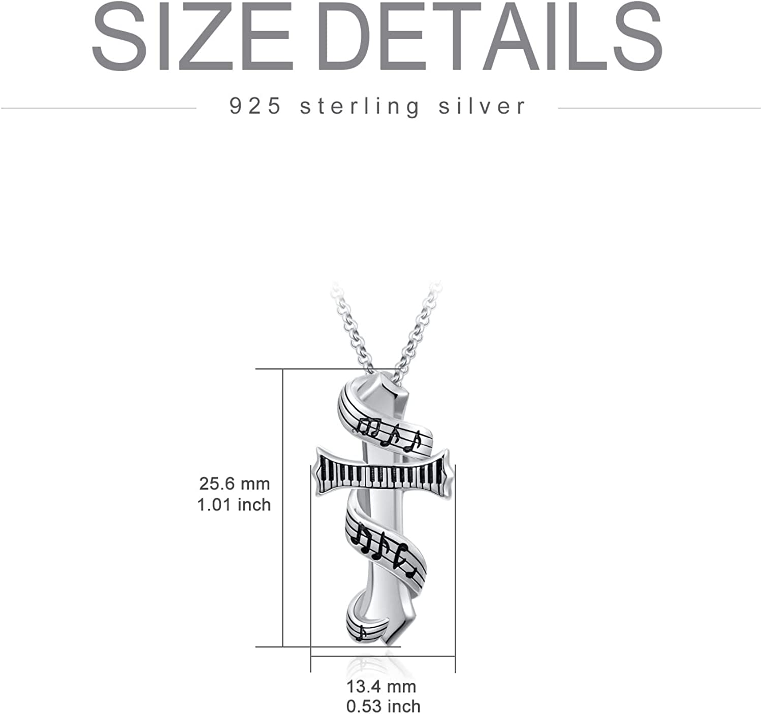 PELOVNY Urn Necklace for Ashes Tree of Life Rose Viking Music Butterfly Guitar Hummingbird Dragonfly Angel Wing Cremation Urn Pendant Necklaces S925 Sterling Silver Keepsake Memorial Remains Pendant for Women - Image 6
